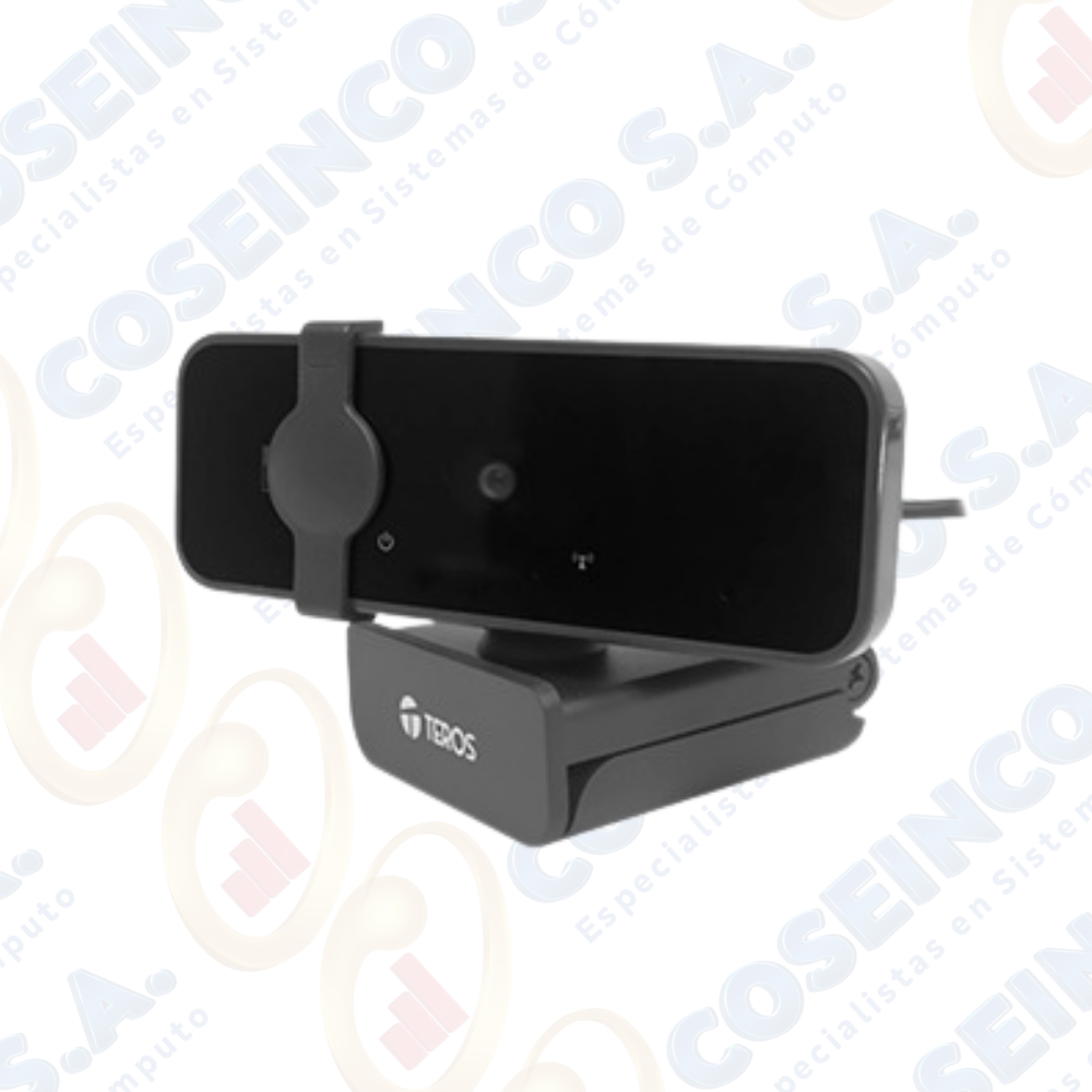 Webcam TEROS TE-9072, 2K, micrófono incorporado, USB 2.0