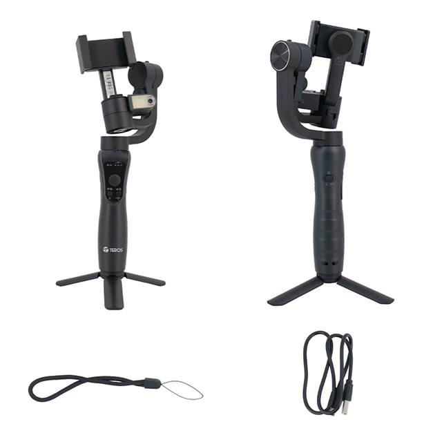 Estabilizador Gimbal de 3 ejes 360º con rastreador IA, TEROS TE-7056N para telefonos / TE7056N