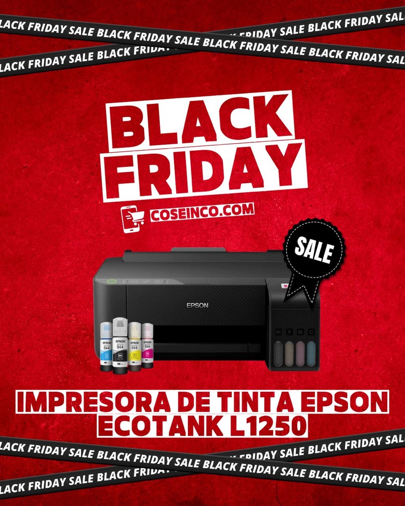 Impresora de tinta Epson EcoTank L1250, Imprime / Inalambrica / USB de alta velocidad / C11CJ71301
