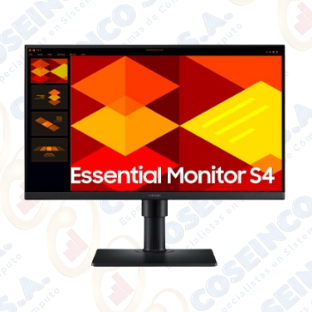 Monitor plano SAMSUNG Essential Monitor S4, 24&quot; FHD IPS, 100Hz, HDMI, DP / LS24D400GALXPE