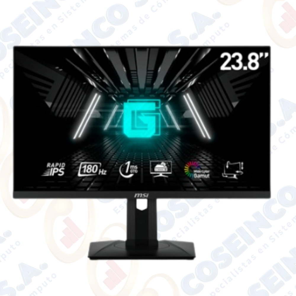Monitor plano gaming MSI G244PF E2 23.8&quot;/FHD/Rapid IPS/180Hz/HDMI x2/DP x1/Earphone out x1 / G244PF E2