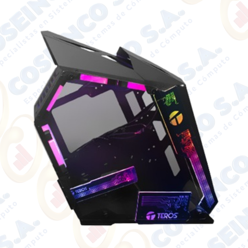[449989] Case gamer TEROS TE-1314G, Mid Tower, USB 3.0 / USB 2.0, audio, ventilador ARGB, negro /  TE-1314G