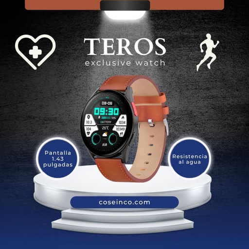 [438463] Reloj inteligente TEROS TE-8081B, 1.43" AMOLED, IP68, bluetooth 5.3, negro / TE-8081