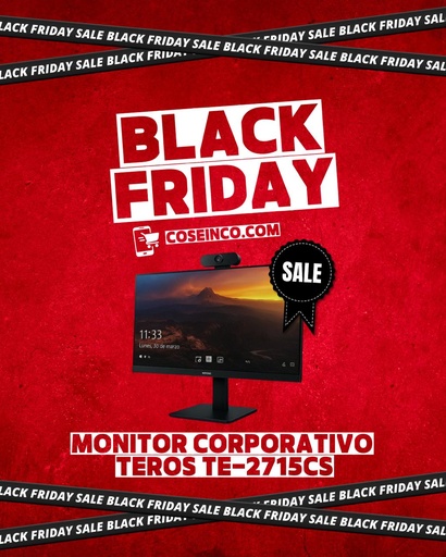 [474354] Monitor corporativo TEROS TE-2715CS, QHD IPS, 100Hz, HDMI, DP, Audio out, Cámara 5MP / TE2715CS
