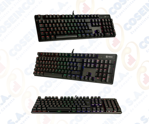 [461879] Teclado mecánico TE-4068G, retroiluminación rainbow, USB 2.0, español, color negro / TE-4068G