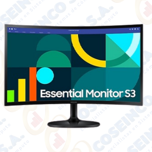 [476855] Monitor Samsung LS24D360GALXPE 24&quot; FHD (1920x1080) VA Curvo, HDMI x1/VGA x1/Auriculares x1 / LS24D360GALXPE