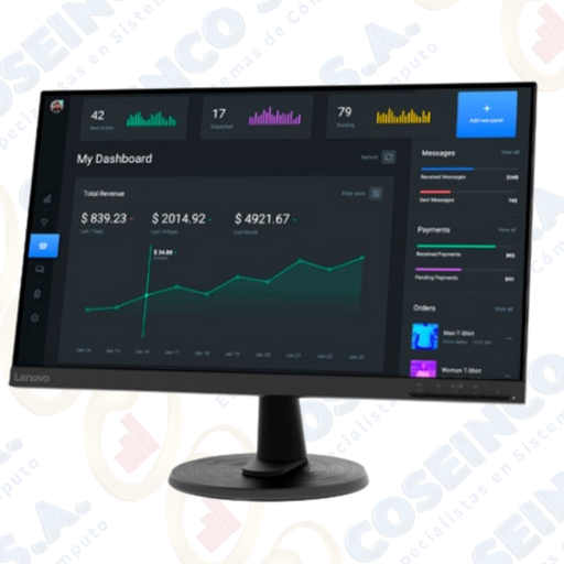 [424640] Monitor Lenovo C24-40, 23.8&quot; WLED VA, Anti-Glare, 75Hz, 1 x HDMI, 1 x VGA / 63DCKAR6LA