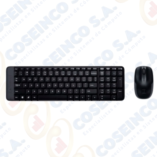 [58555] Kit Teclado y Mouse inalámbrico Logitech MK220, USB, Español, Negro, Español / 920-004428