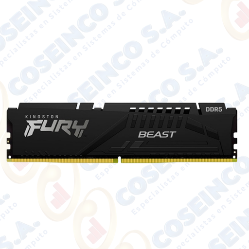 [381054] Memoria Kingston Fury Beast 16GB, DDR5-5200MHz, PC5-41600, CL40, 1.25V, 288-Pines, XMP 3.0 / KF552C40BB-16