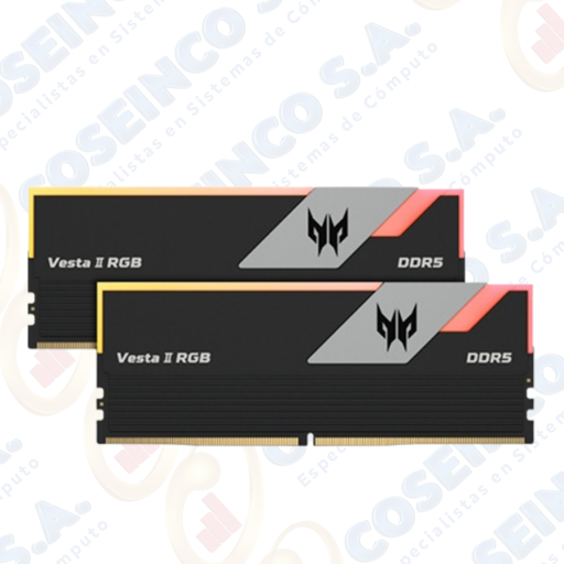 [451122] Memoria U-DIMM Predator Vesta II RGB, 32GB (2x16GB) DDR5-6000MHz, PC5-48000, CL32, 1.35V / BL.9BWWR.378