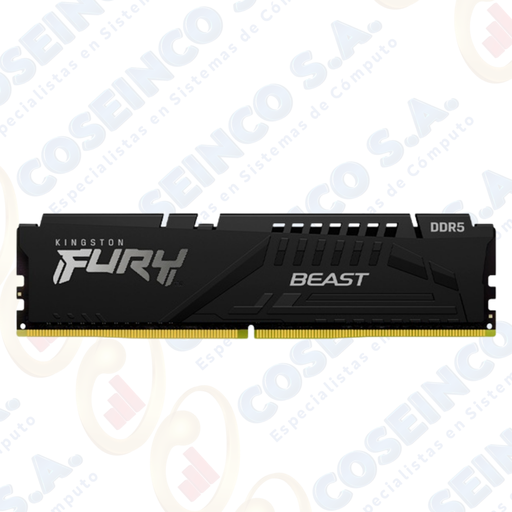 [454577] Memoria Kingston Fury Beast 16GB DDR5-6000MHz, PC5-48000, CL36, 1.35V, 288-Pin /  KF560C36BBE2-16